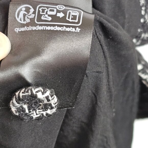 & Other Stories Women US 6 Mini Dress B&W Recycled Cotton Tweed Square Neck $199 - Picture 9 of 12